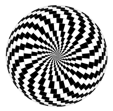 Спираль-круг, иллюзия движения